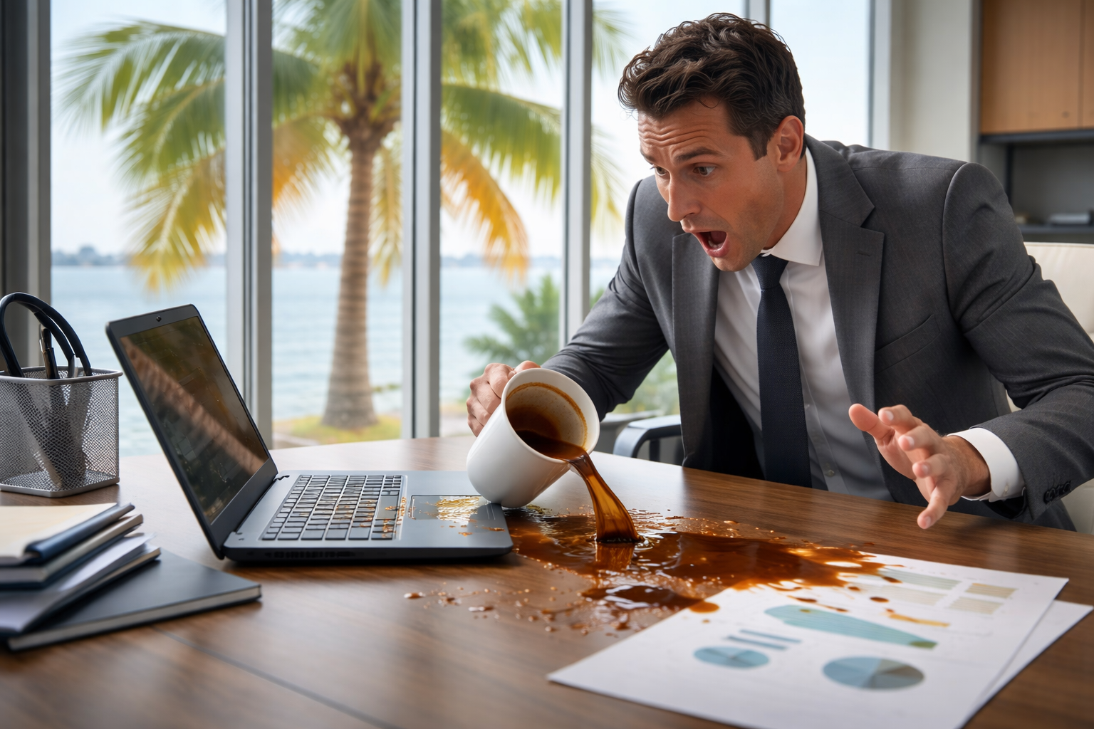 How a Simple Coffee Spill Can Disrupt a South Florida Business